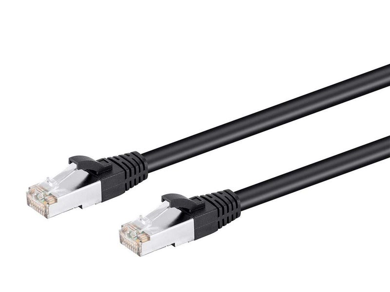 Monoprice Cat6 100ft Black PoE Patch Cable 30W PoE+ (IEEE 802.3at) Shielded (U/FTP) 24AWG 500MHz Solid Pure Bare Copper Shielded RJ45 Ethernet Cable - Image 2
